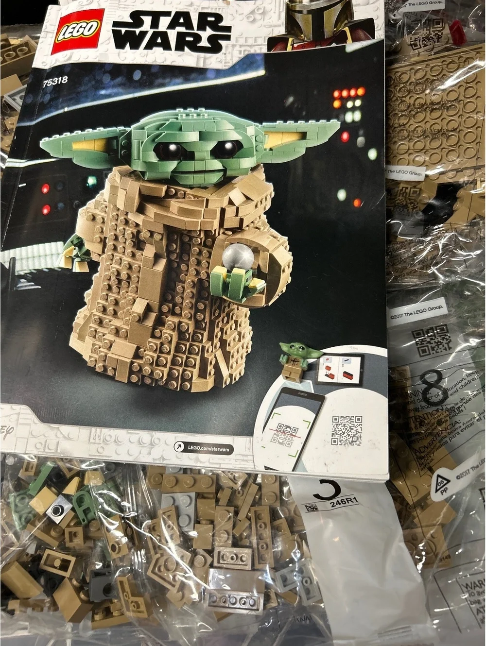 Incomplete LEGO Star Wars The Mandalorian The Child 75318 Building Kit
